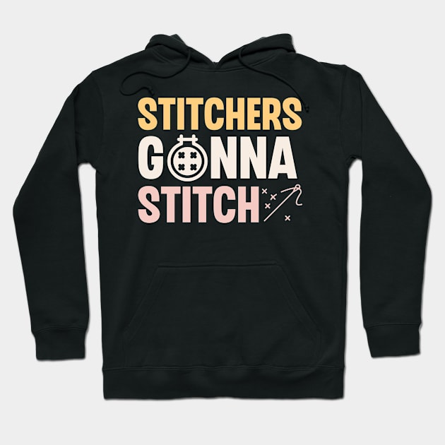 Stitchers Gonna Stitch Hoodie by The Jumping Cart